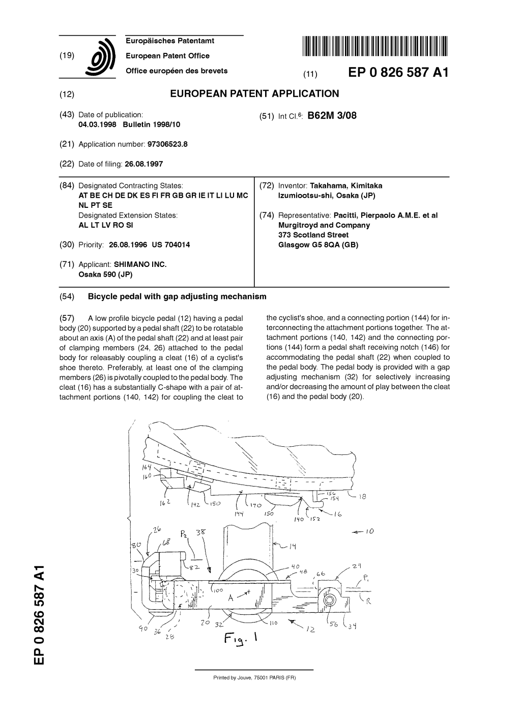 Bicycle Pedal with Gap Adjusting Mechanism