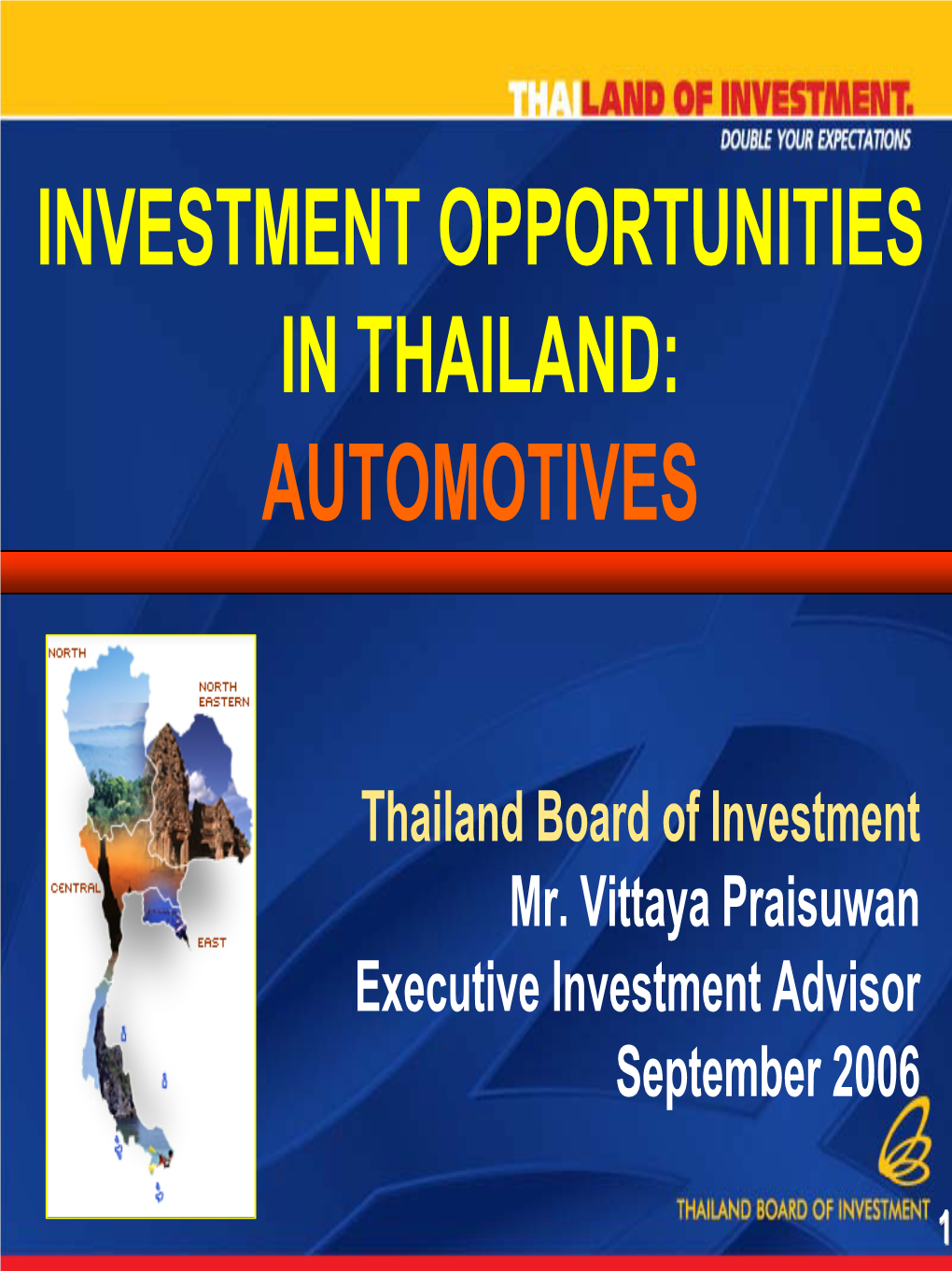 Investment Opportunities in Thailand: Automotives