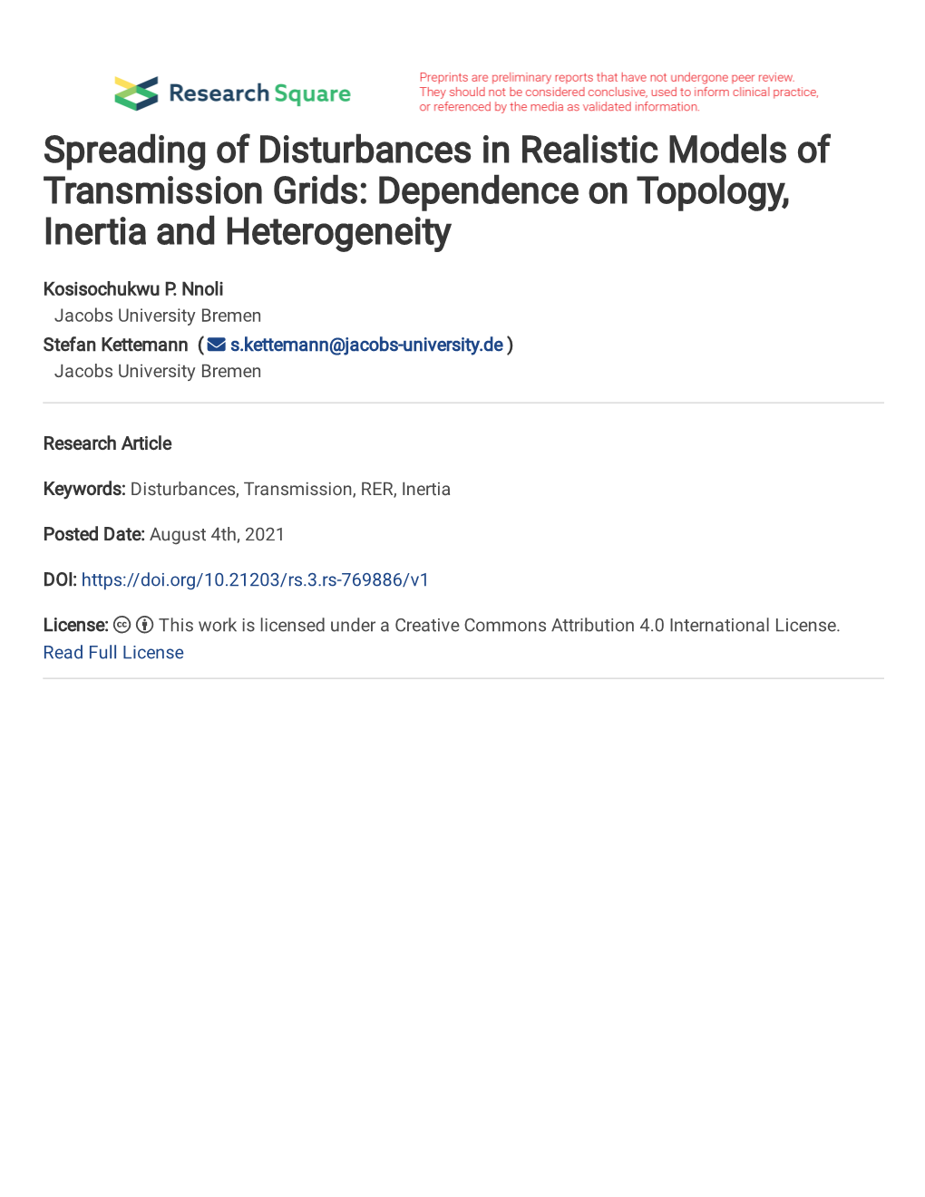 Spreading of Disturbances in Realistic Models of Transmission Grids: Dependence on Topology, Inertia and Heterogeneity