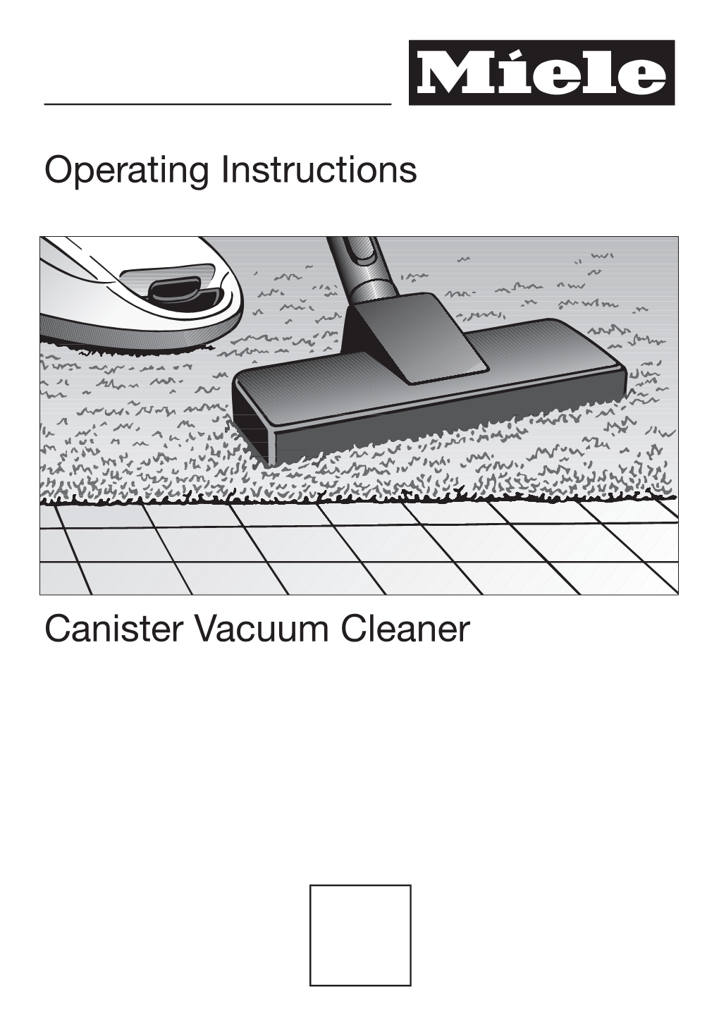 Operating Instructions Canister Vacuum Cleaner