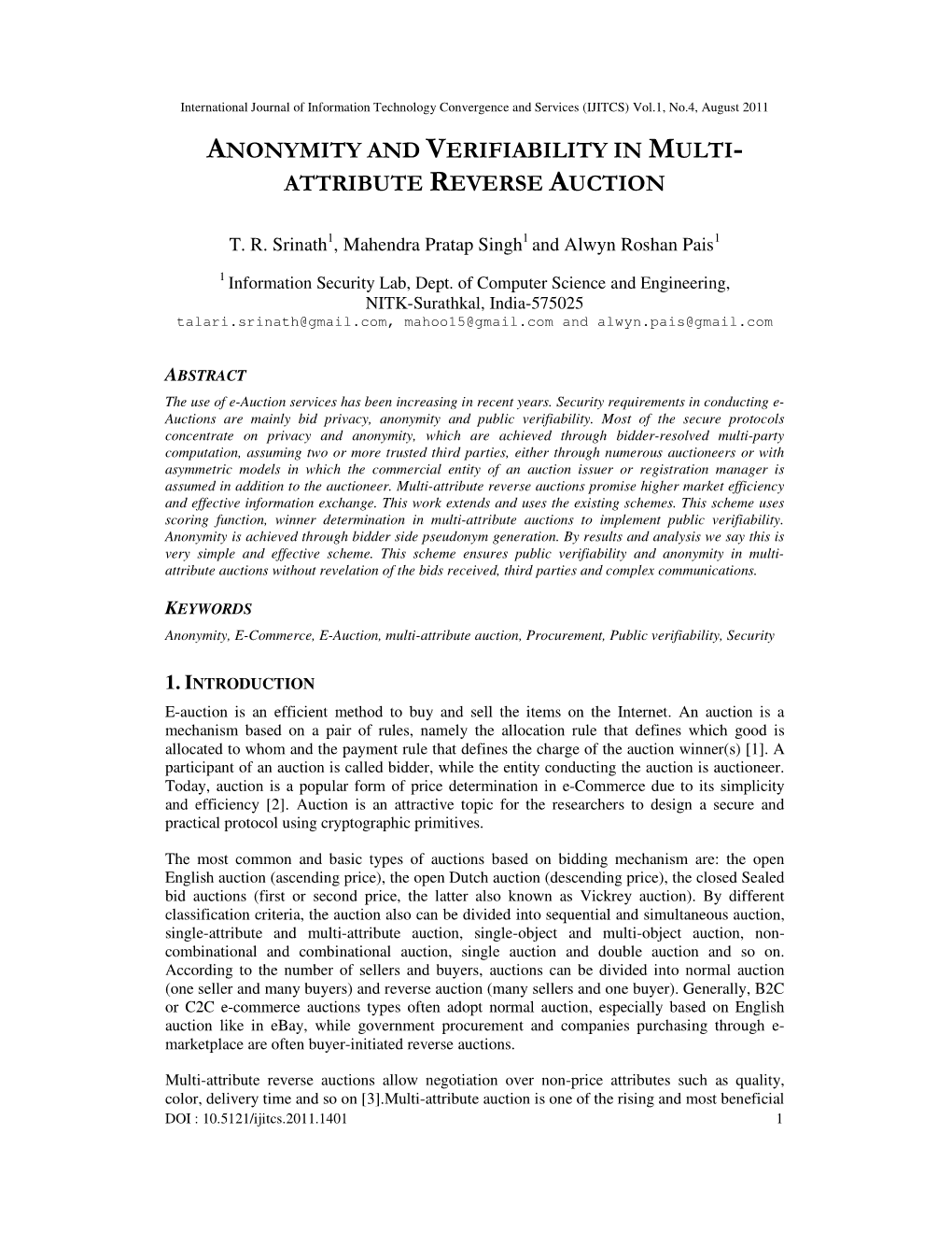 Attribute Reverse Auction