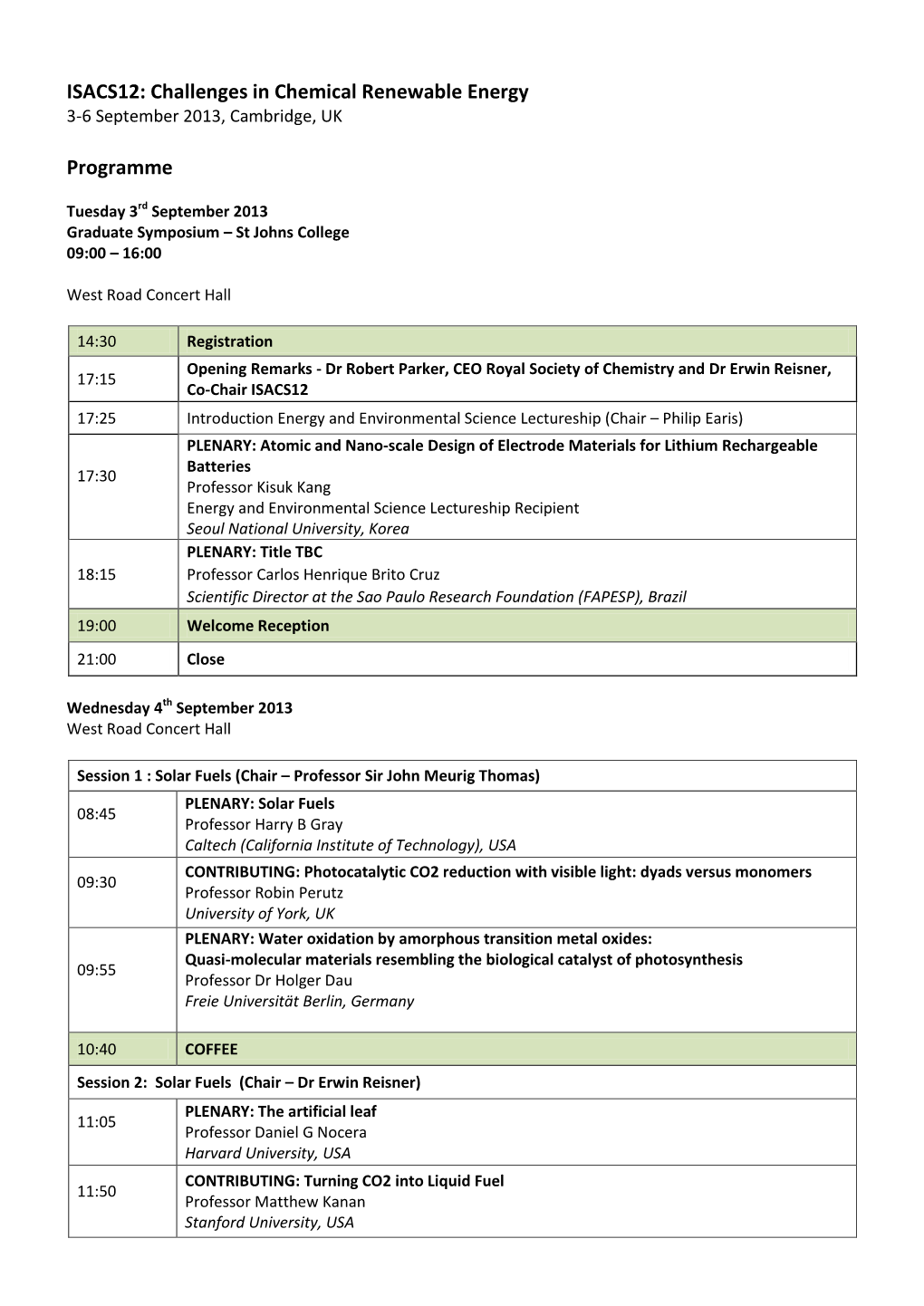 Programme Structure: DNA Damage