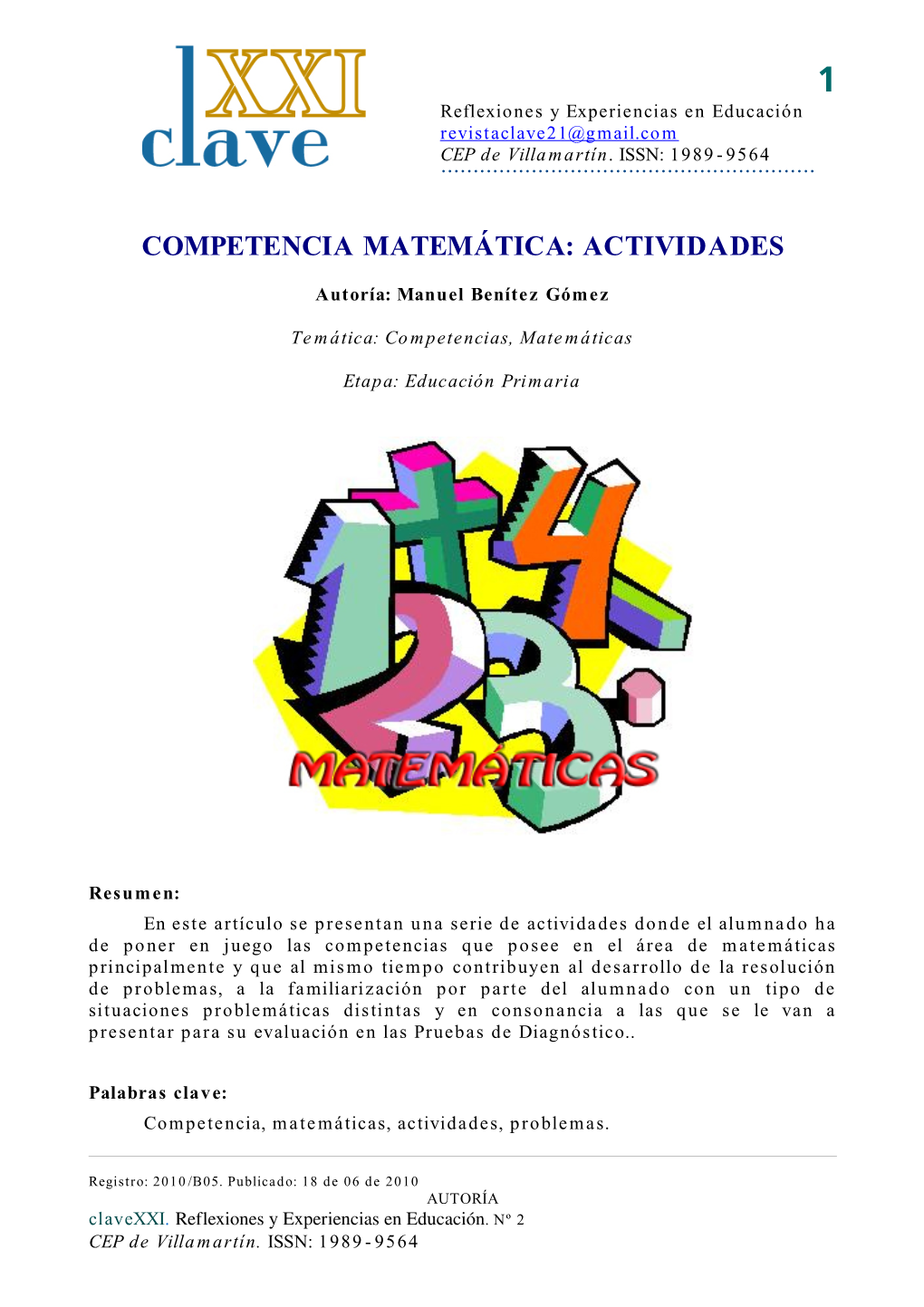 Competencia Matemática: Actividades