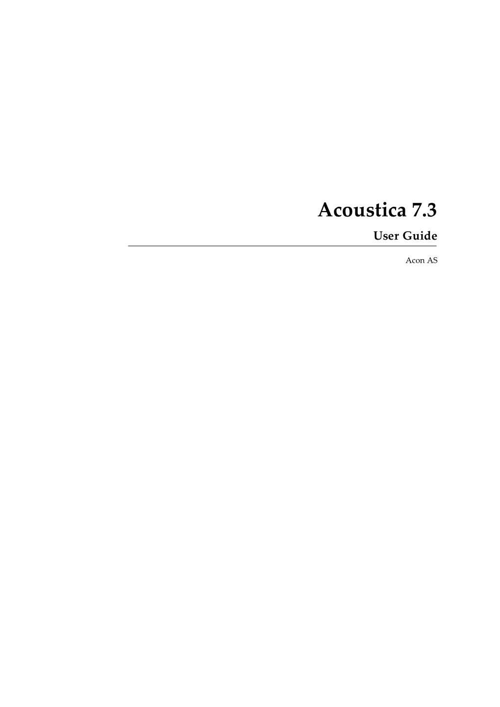 Acoustica 7.3 User Guide