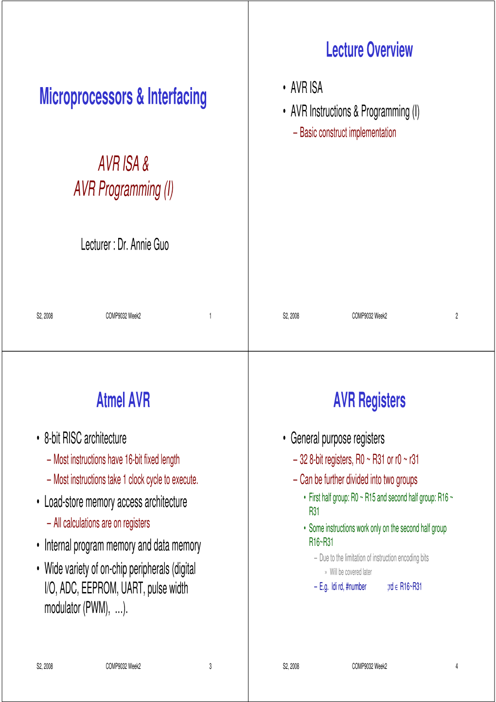 AVR Registers