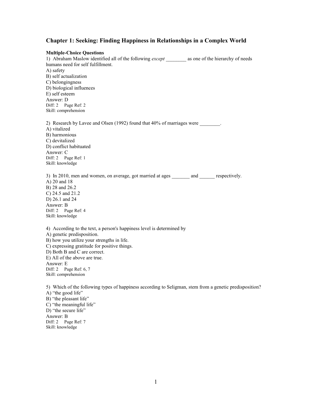 Marriages, Families, and Intimate Relationships, 2E (Williams Et Al