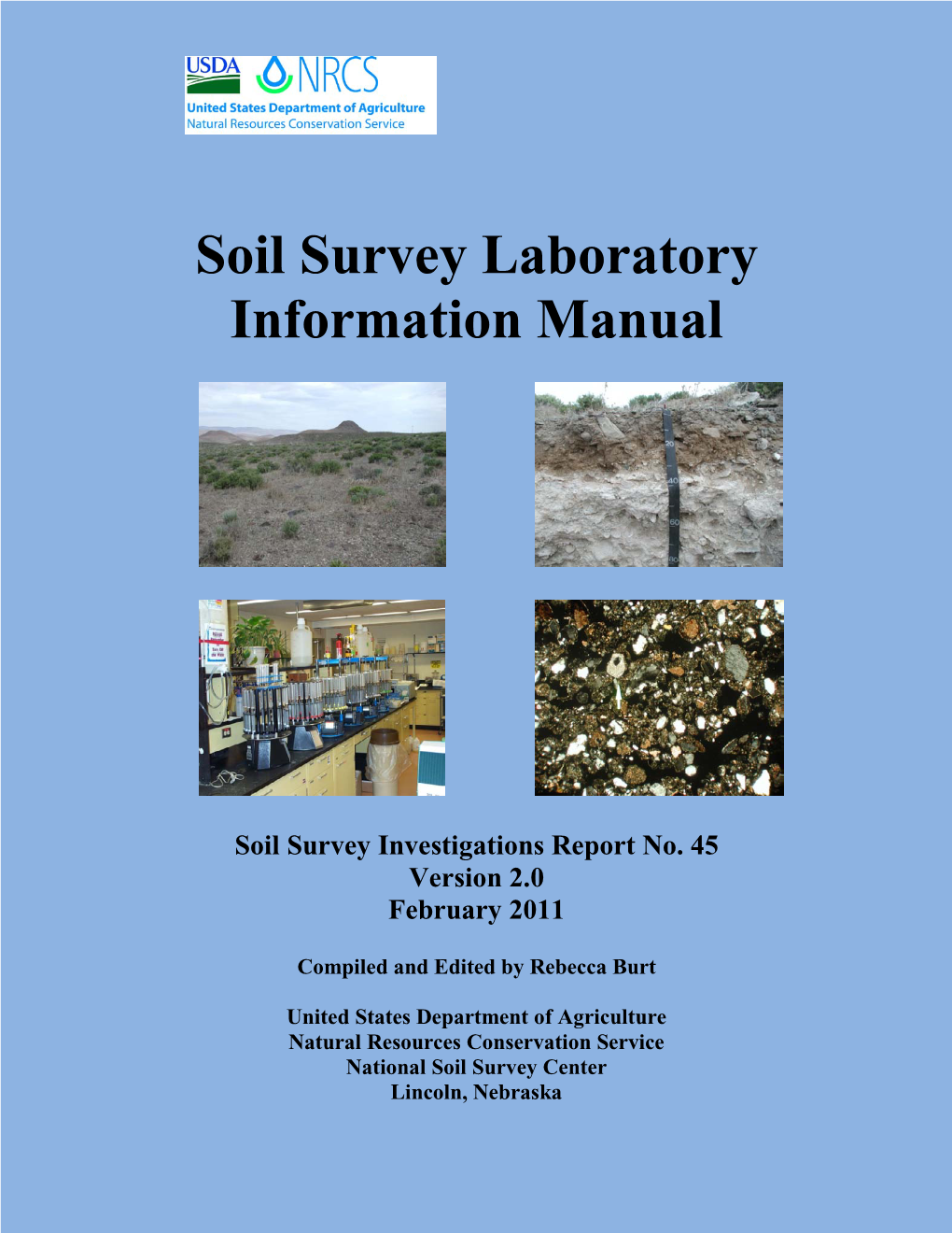 Soil Survey Laboratory Information Manual, Version 2.0 (SSIR No