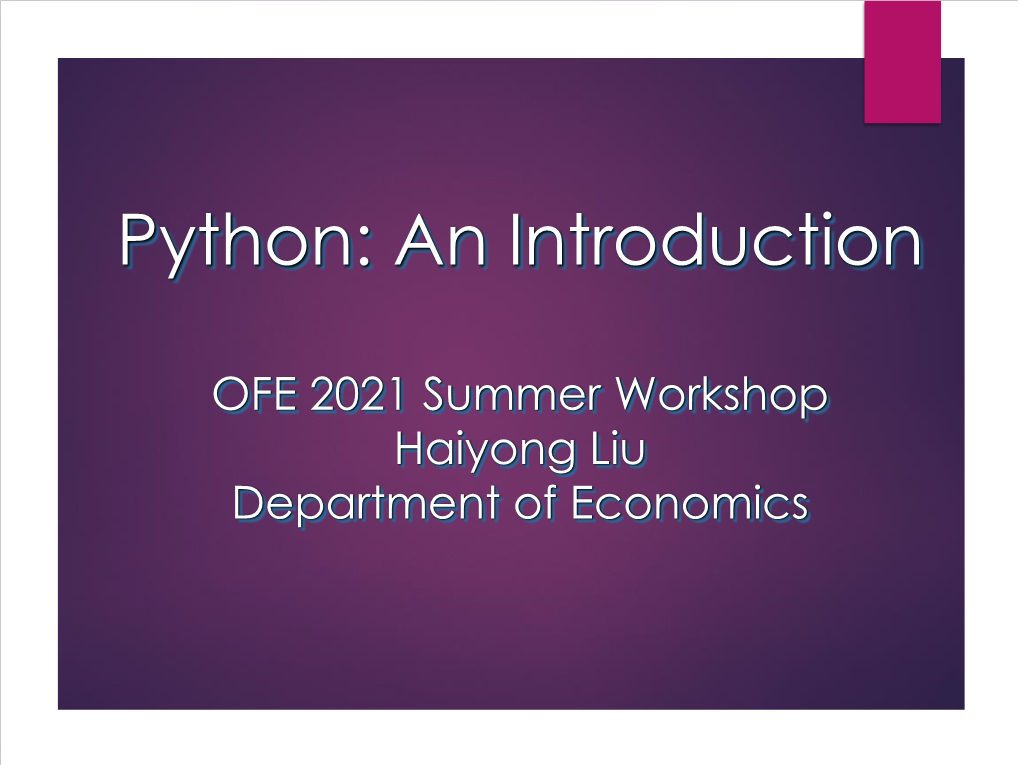 Python Workshop Materials (PDF)