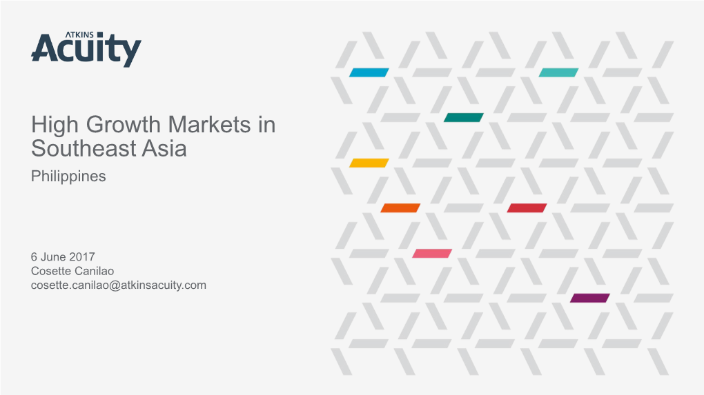 High Growth Markets in Southeast Asia Philippines