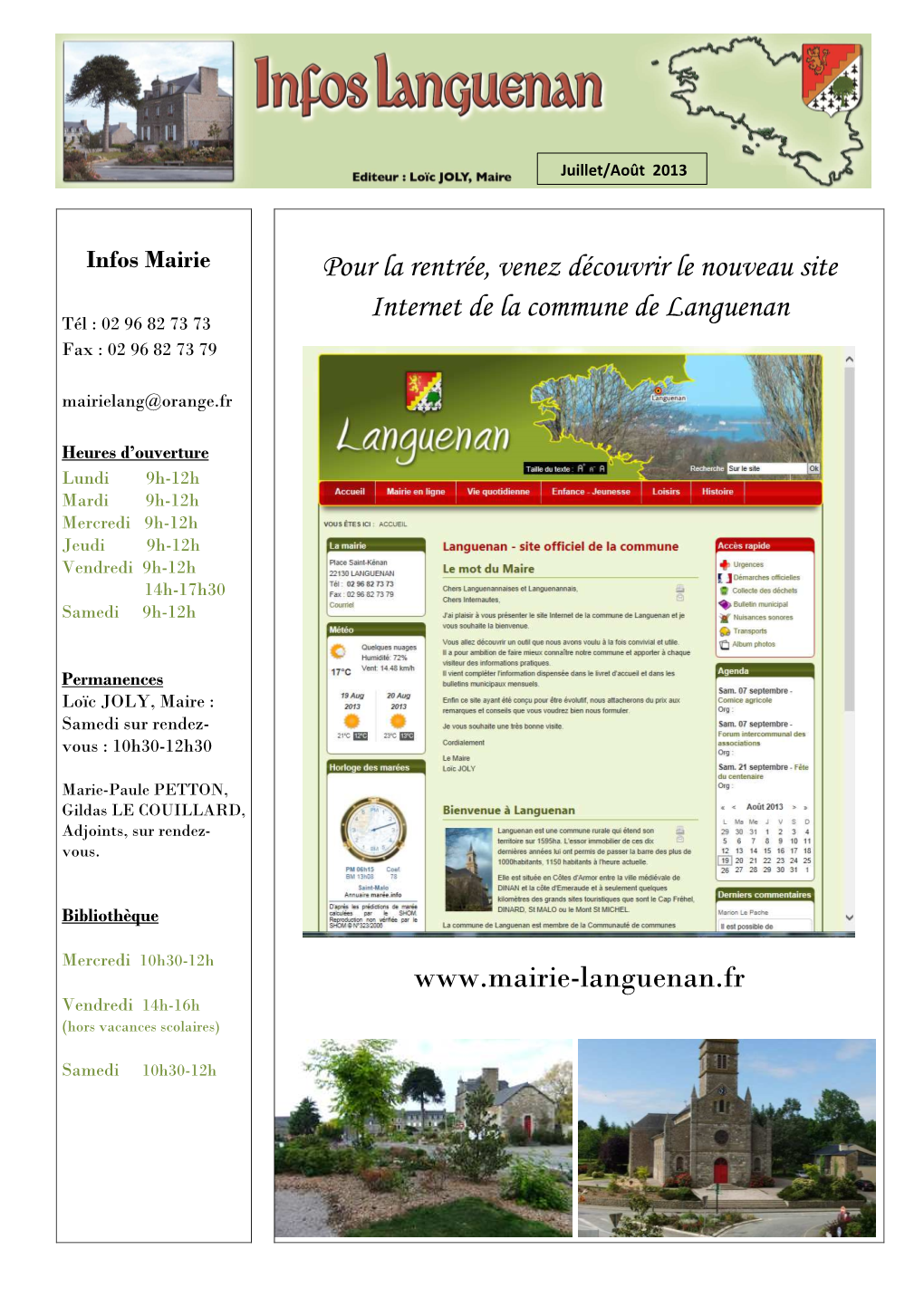 Infos Languenan Juillet Août 2013