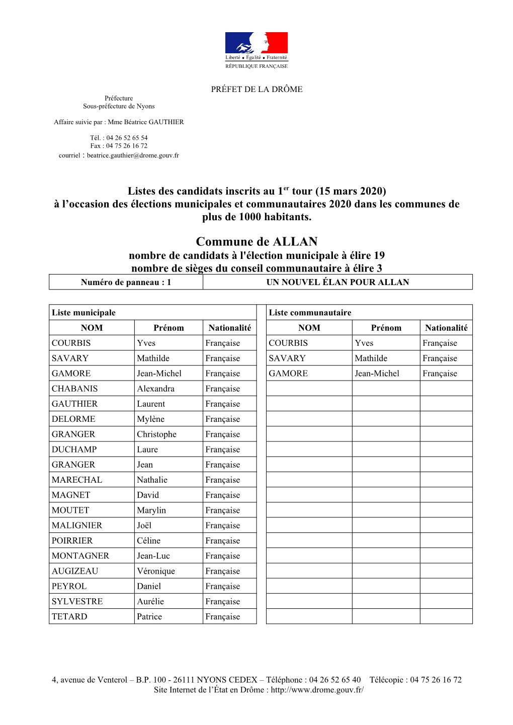 Annexe Arretes Tour 1 Election Municipale