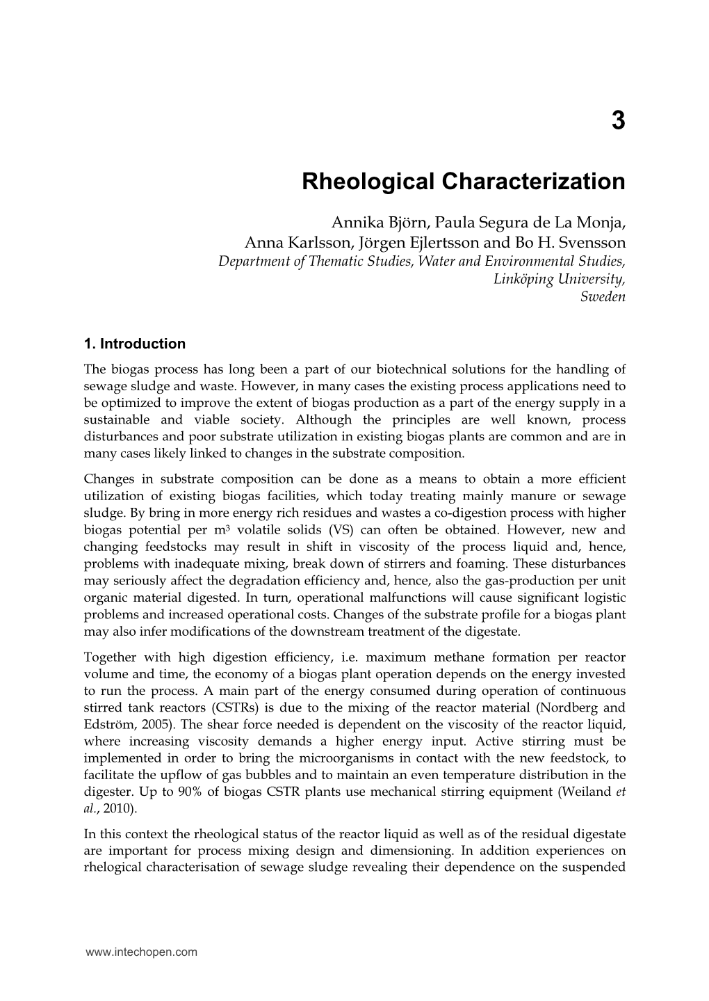 Rheological Characterization