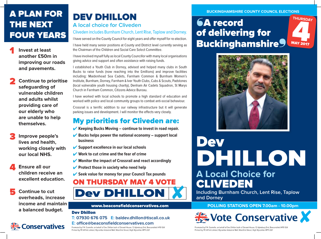 CLIVEDEN Dev DHILLON