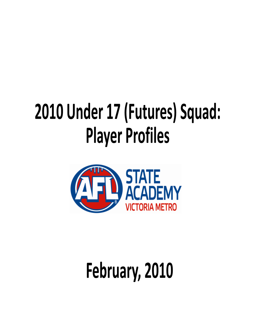 2010 Under 17 Squad
