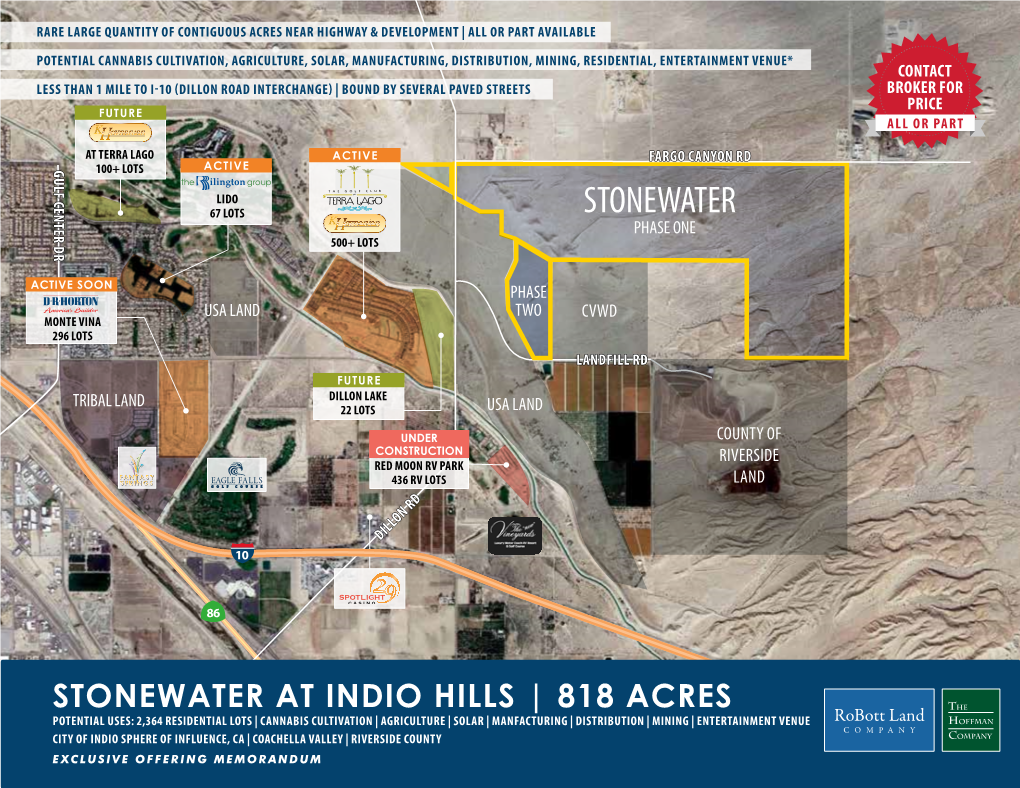 Stonewater Phase One 500+ Lots