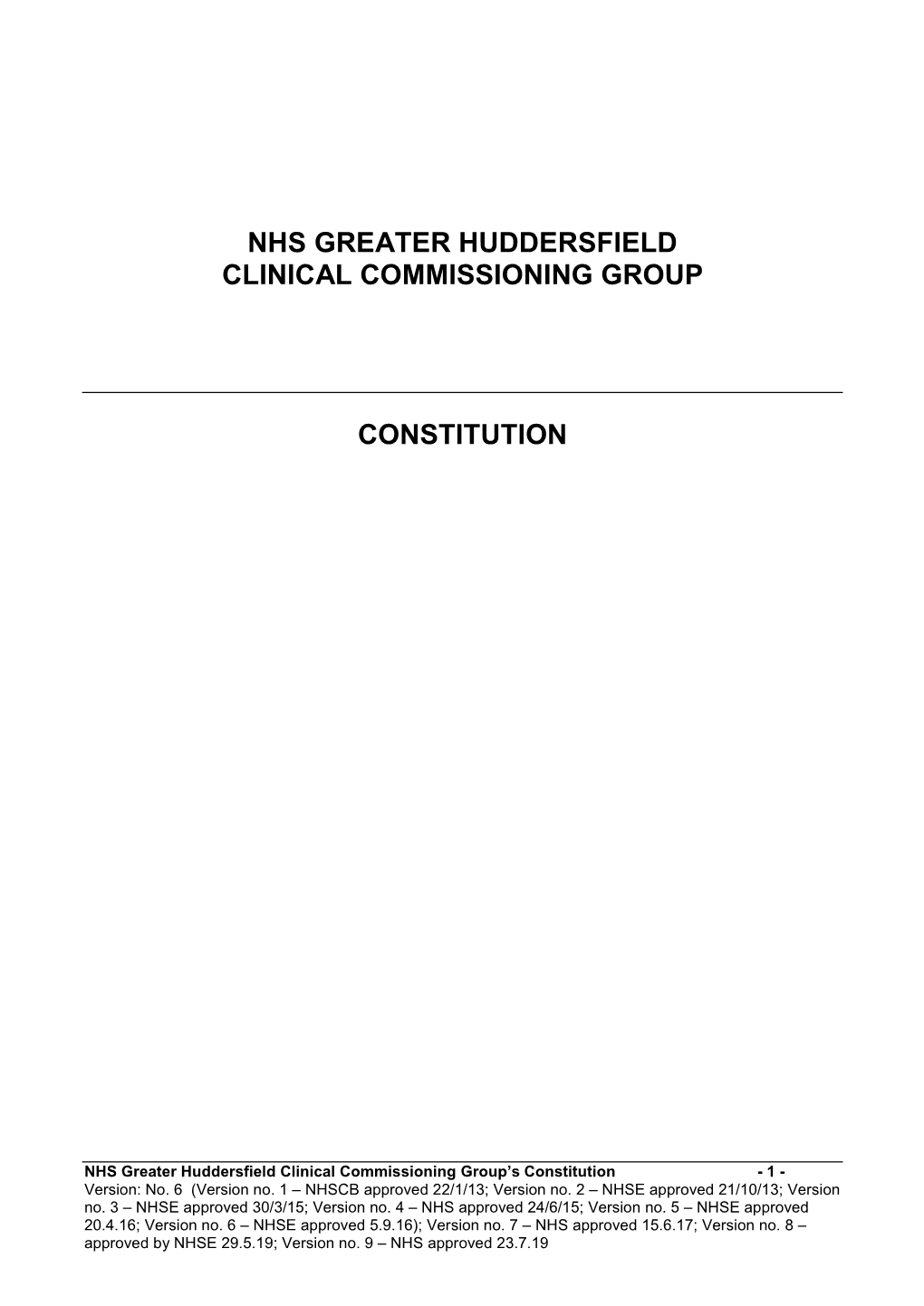 CCG Model Constitution