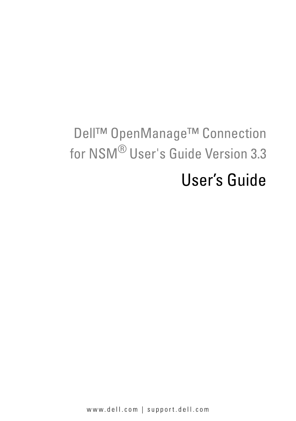 Dell Openmanage Connection for CA Unicenter Version 3.3 User's Guide