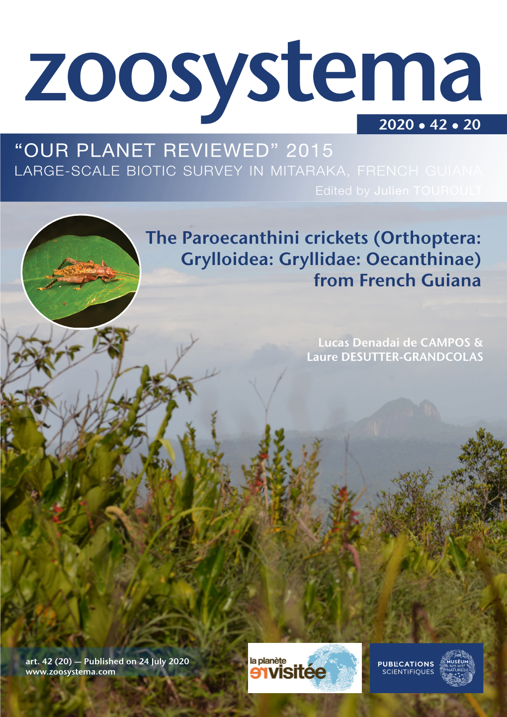 (Orthoptera: Grylloidea: Gryllidae: Oecanthinae) from French Guiana