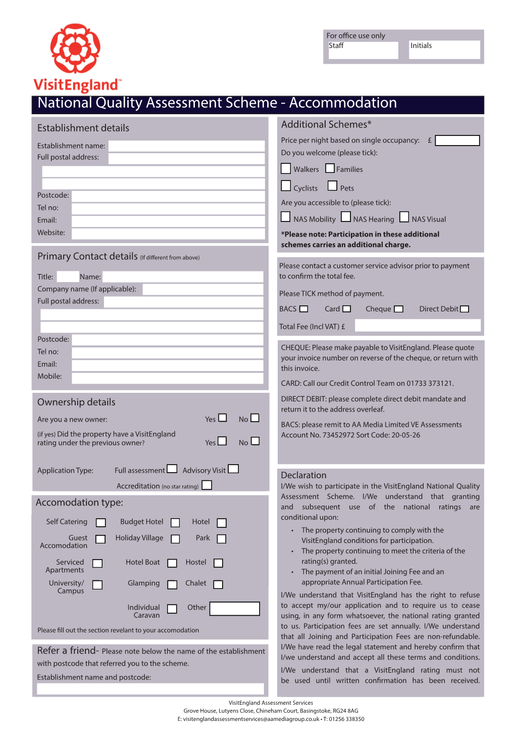 National Quality Assessment Scheme - Accommodation