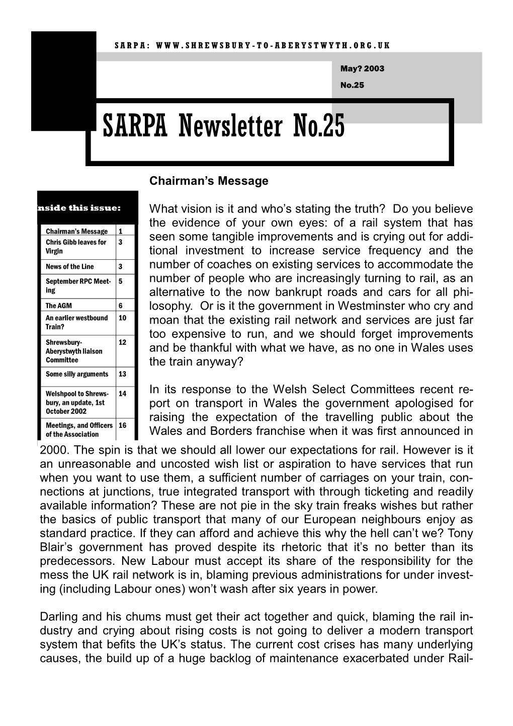 SARPA Newsletter No.25