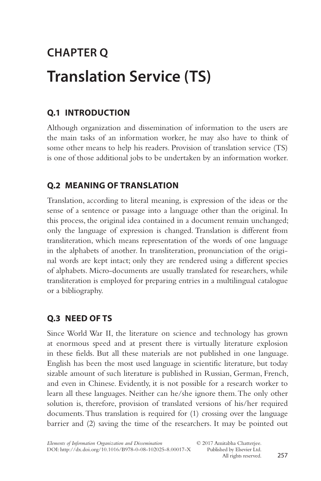 Chapter Q. Translation Service (TS)