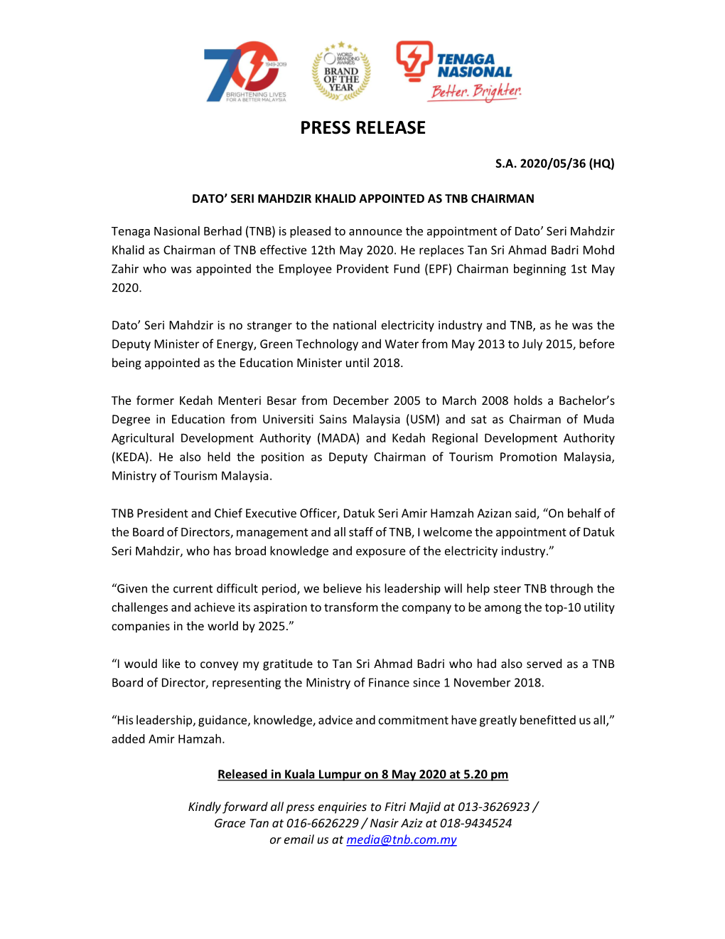 Press Release