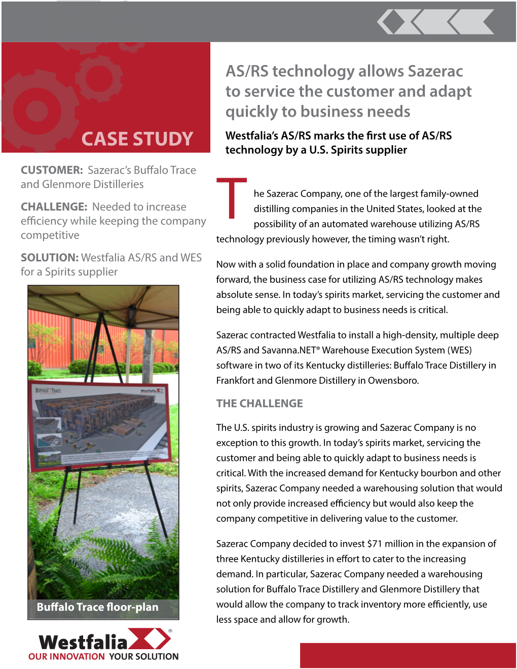 CASE STUDY Westfalia’S AS/RS Marks the First Use of AS/RS Technology by a U.S