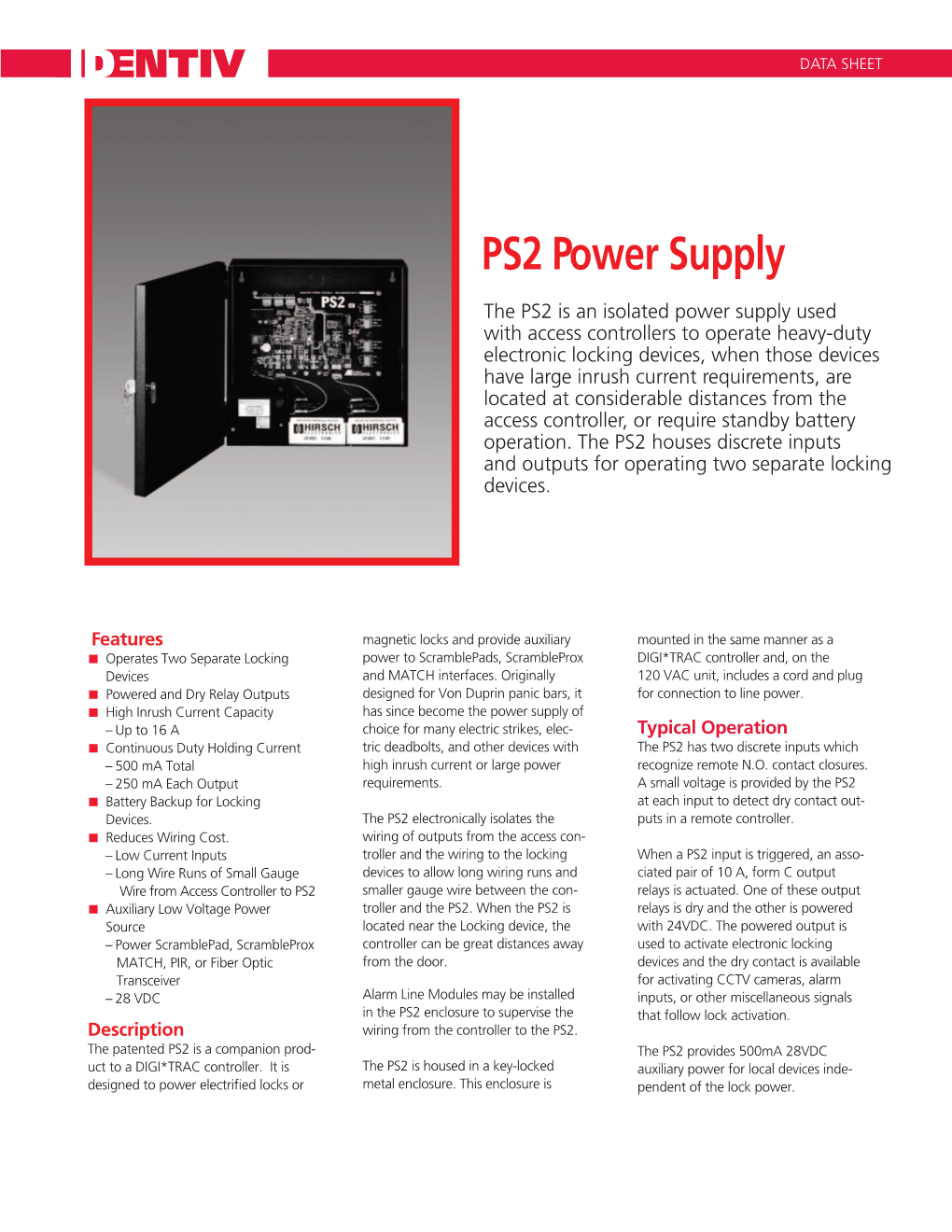 PS2 Power Supply
