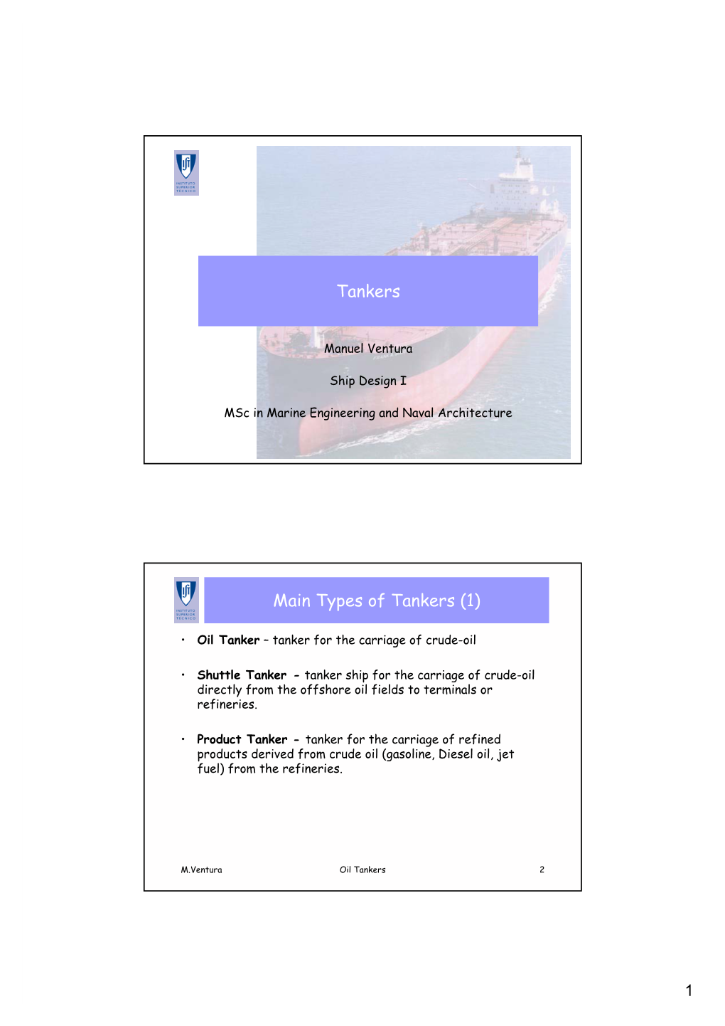 Main Types of Tankers (1)