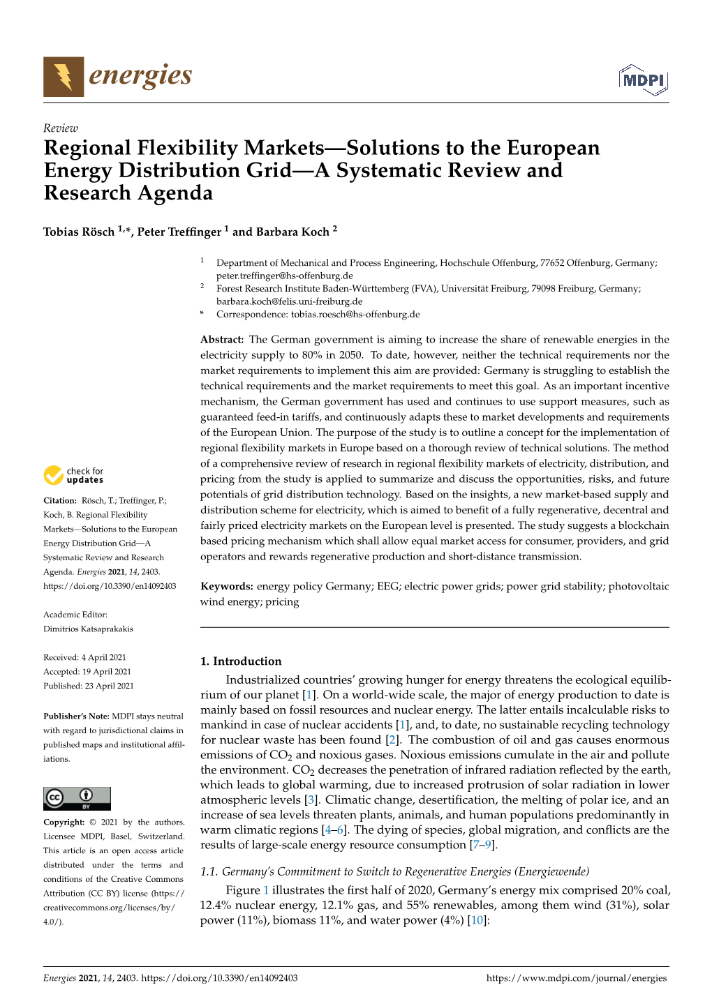 Regional Flexibility Markets—Solutions to the European Energy Distribution Grid—A Systematic Review and Research Agenda