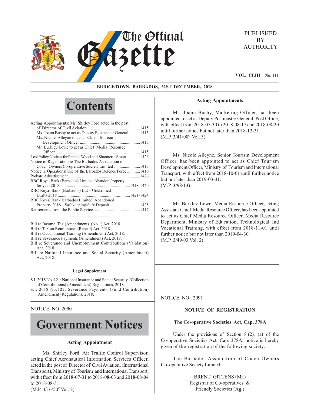 The Official Gazette