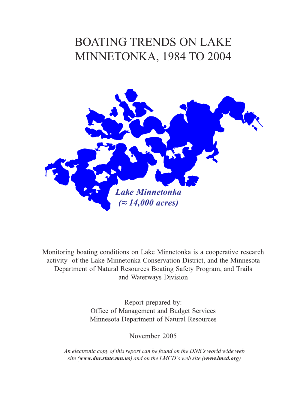 Boating Trends on Lake Minnetonka, 1984 to 2004