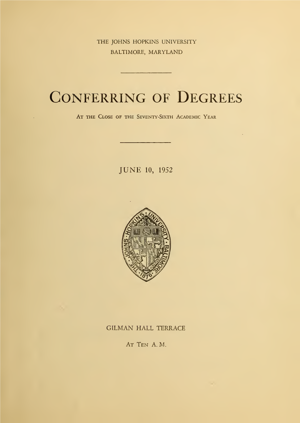 Conferring of Degrees