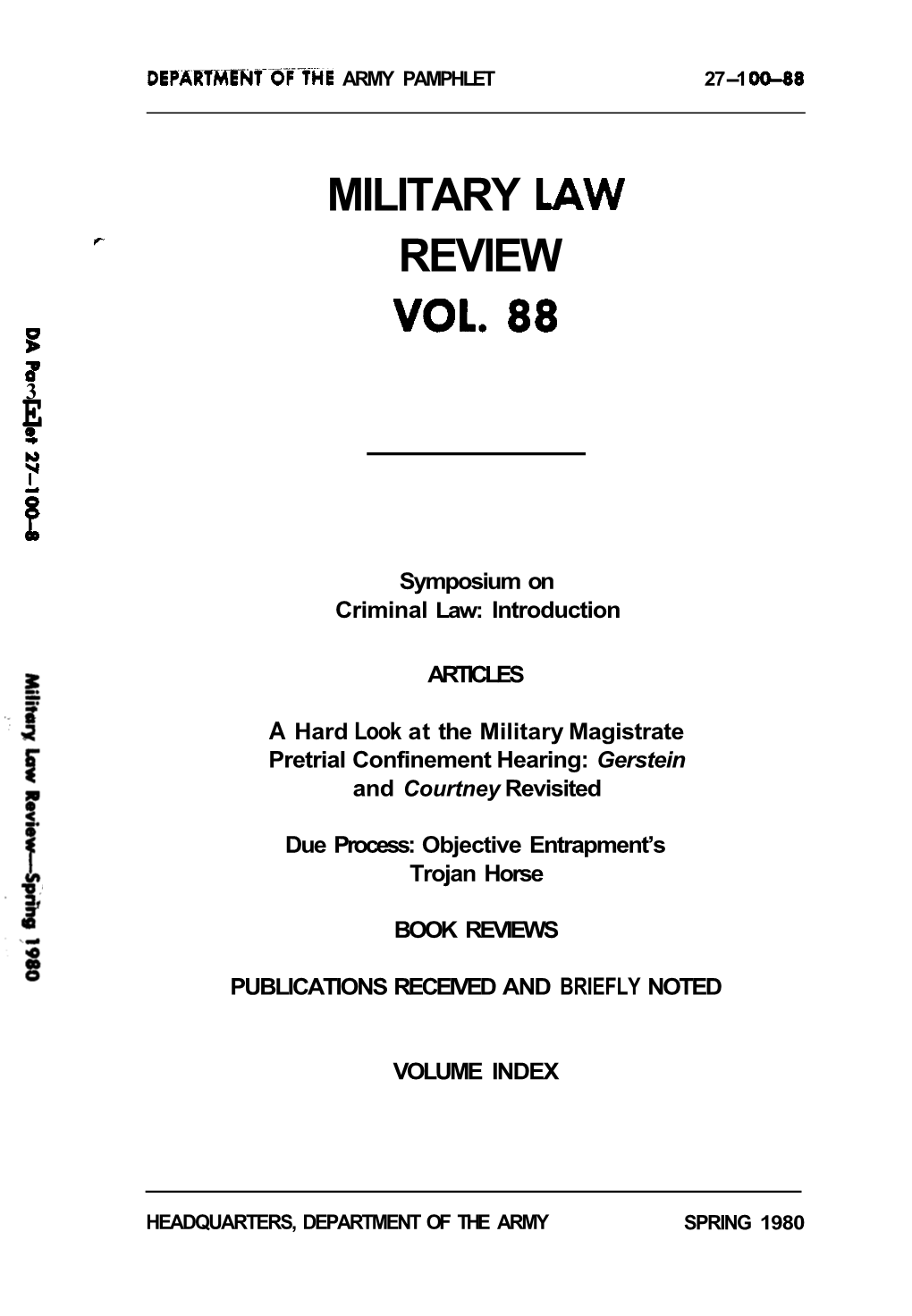 Military Law Review Vol. 88 E
