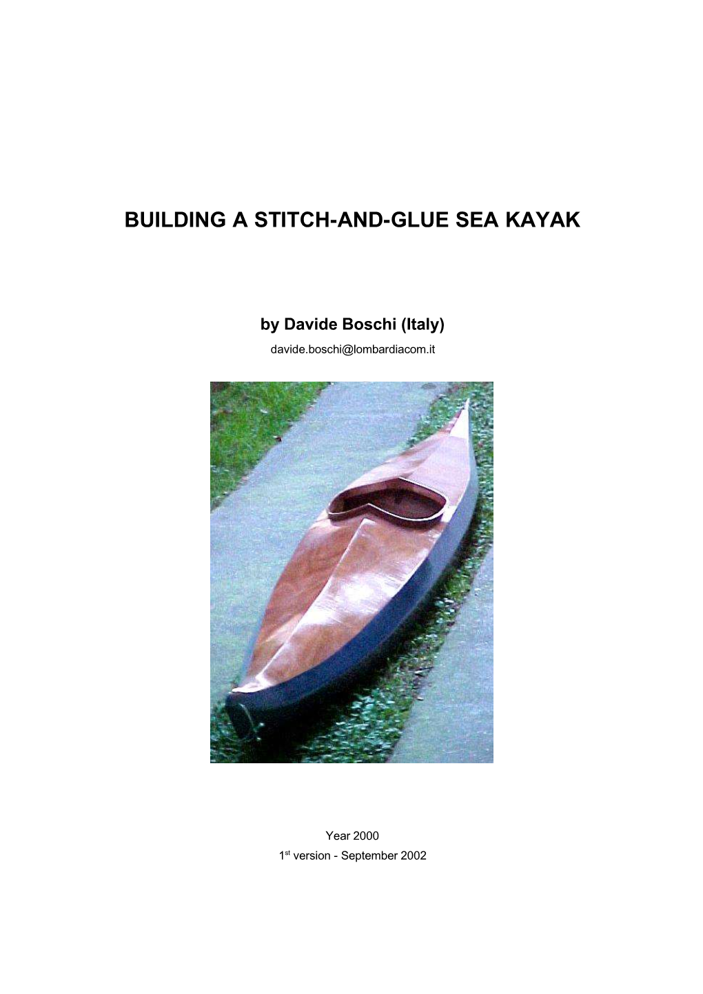 Building a Stitch-And-Glue Sea Kayak