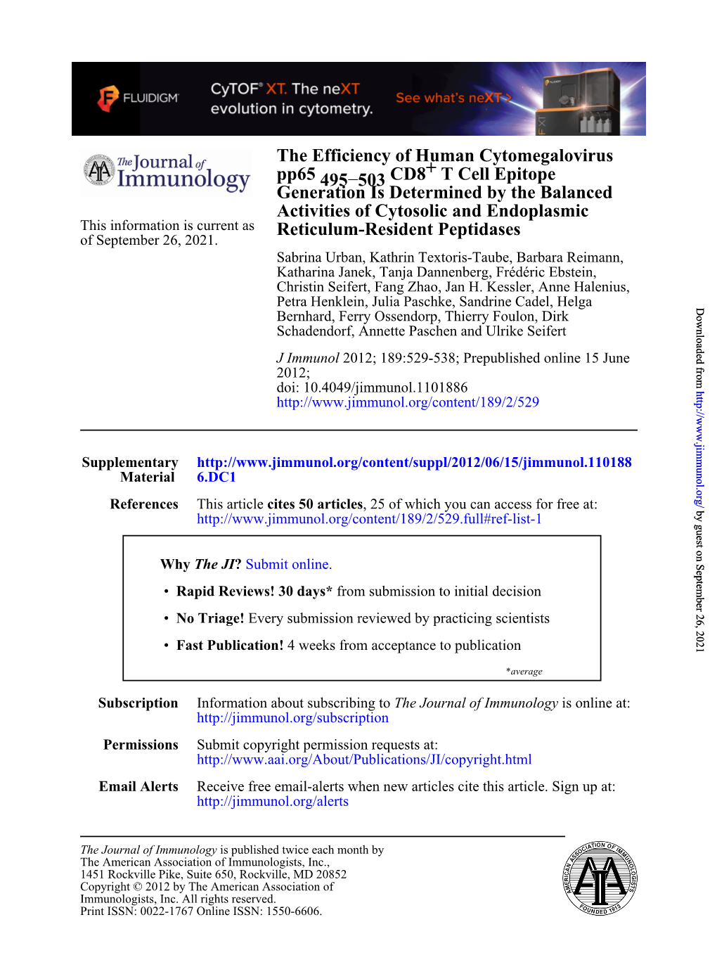 Reticulum-Resident Peptidases Activities of Cytosolic And