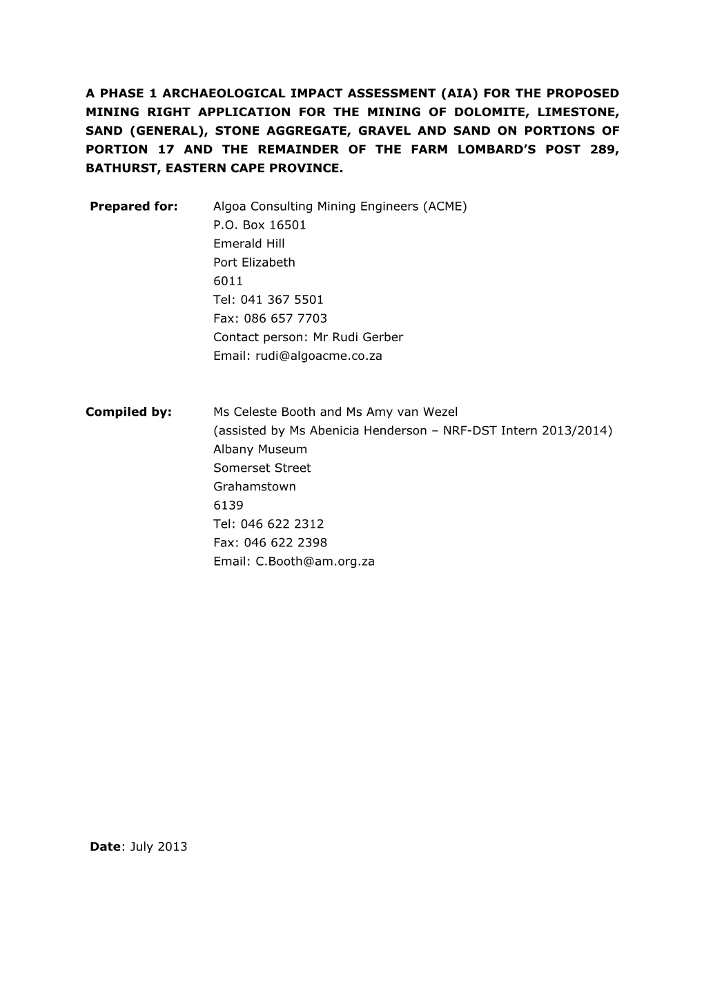 Southwell Amended AIA 20130819.Pdf