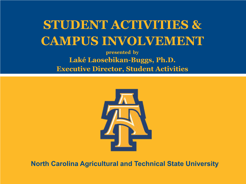 Student Activities & Campus Involvement