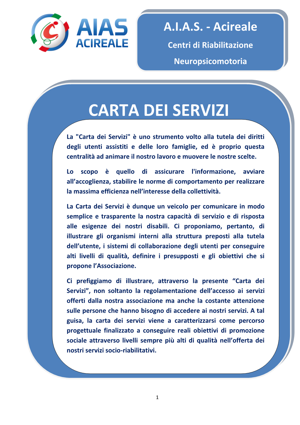 Carta Dei Servizi