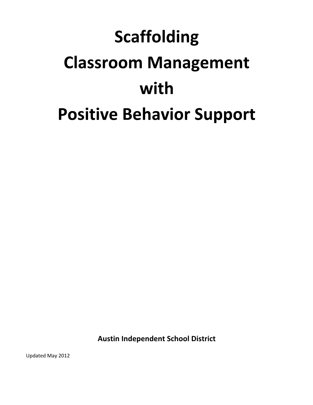 Classroom Management