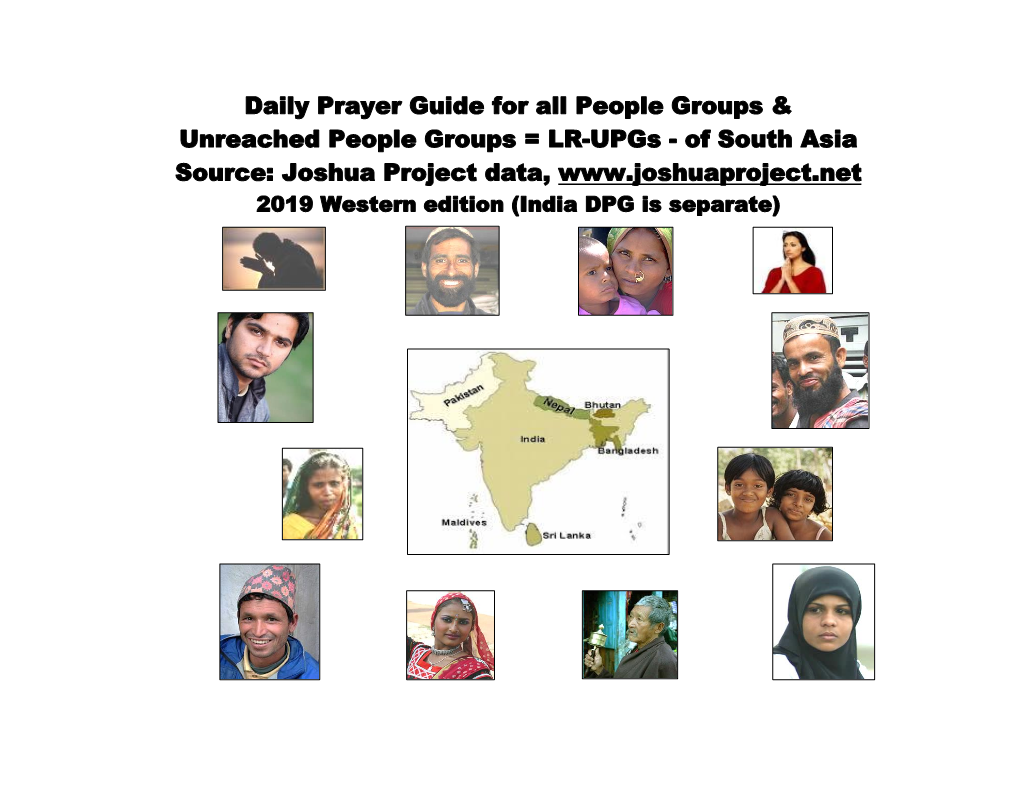 Daily Prayer Guide for All People Groups & Unreached People