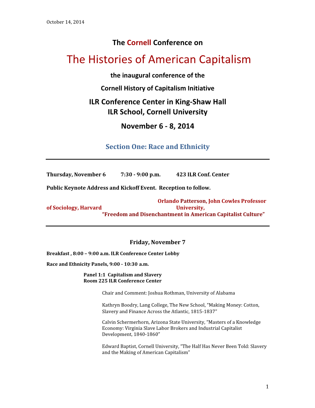 The Histories of American Capitalism