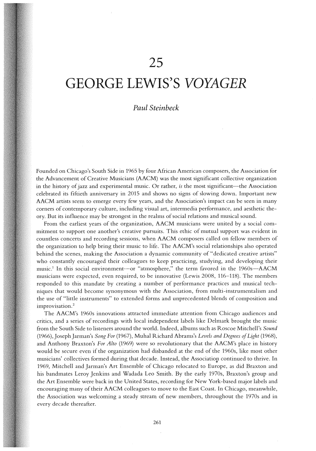 George Lewis's Voyager