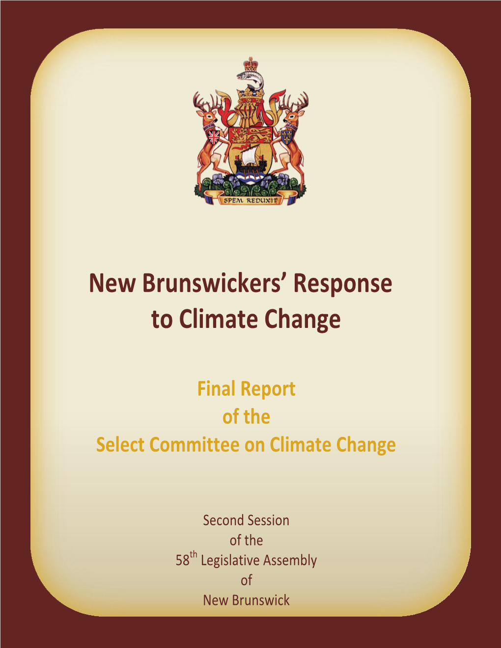 Final Report of the Select Committee on Climate Change