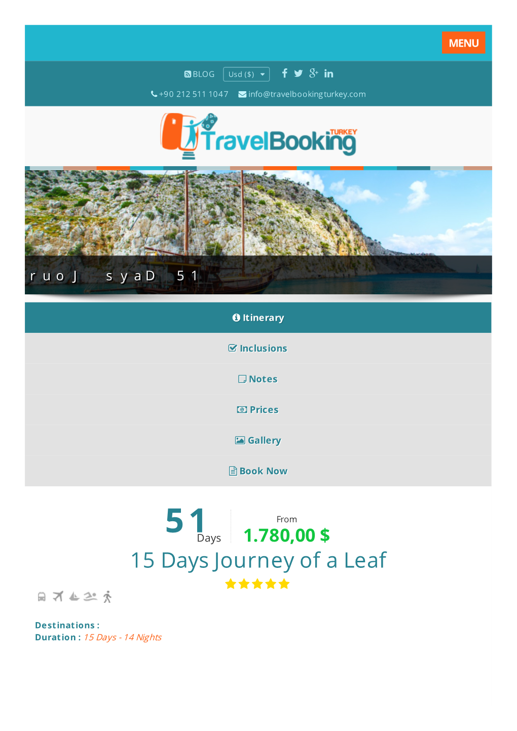 15 Days Journey of a Leaf | Travel Booking Turkey