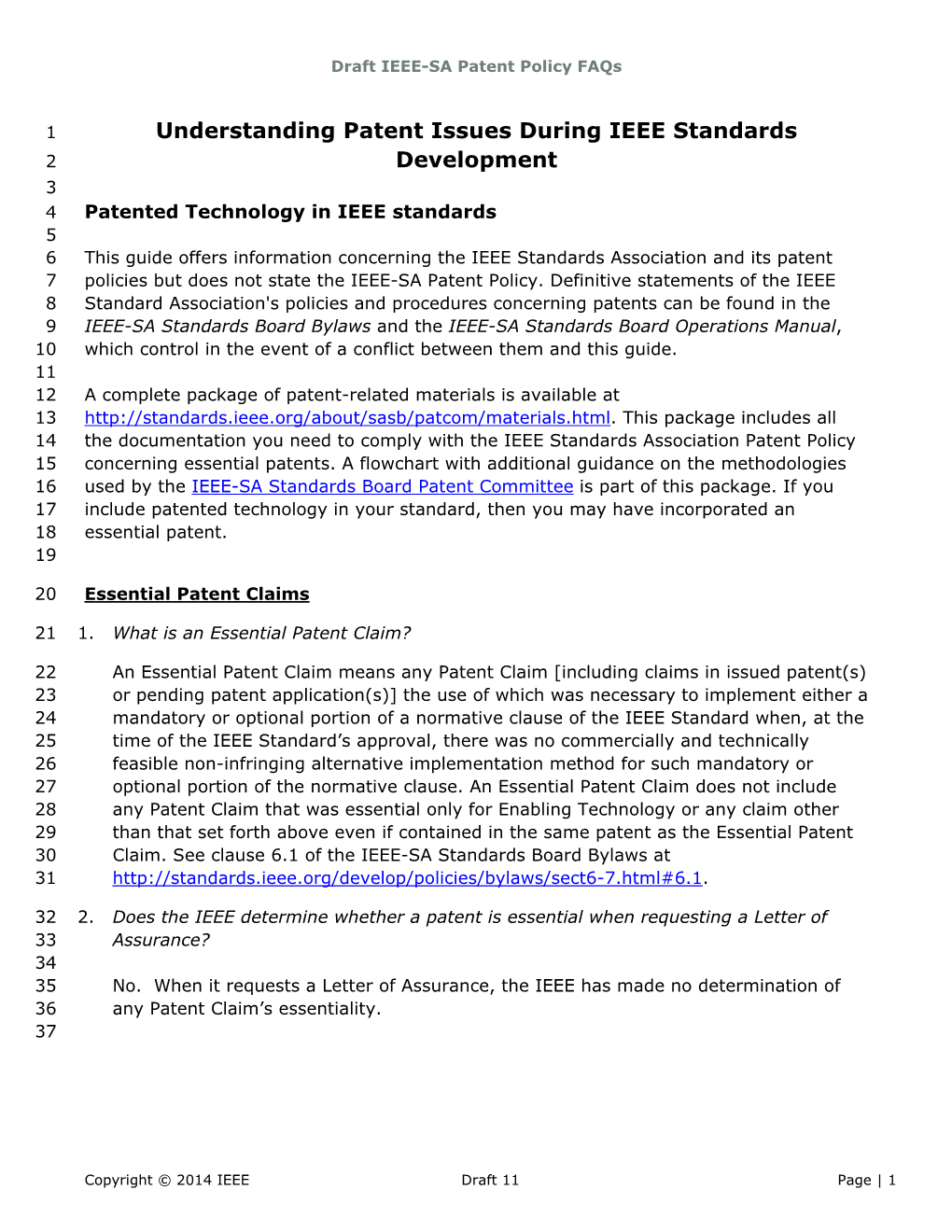 Understanding Patent Issues During IEEE Standards