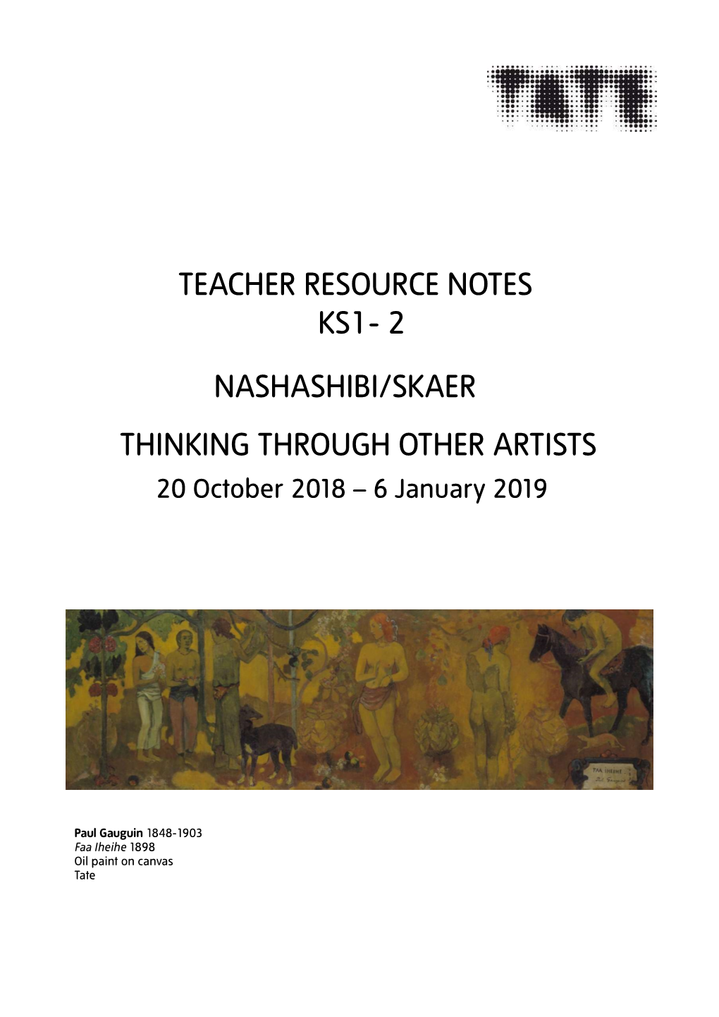 Teacher Resource Notes Ks1- 2 Nashashibi/Skaer
