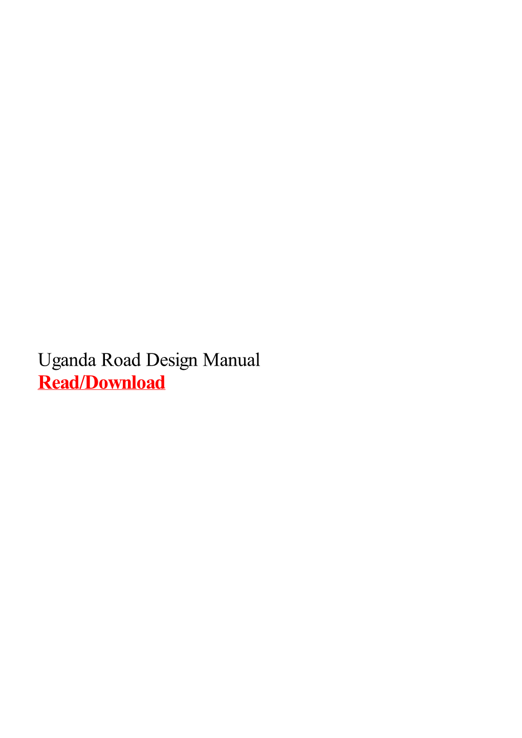 Uganda-Road-Design-Manual.Pdf