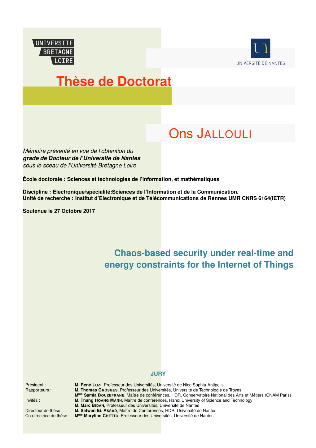 Thèse De Doctorat Ons JALLOULI