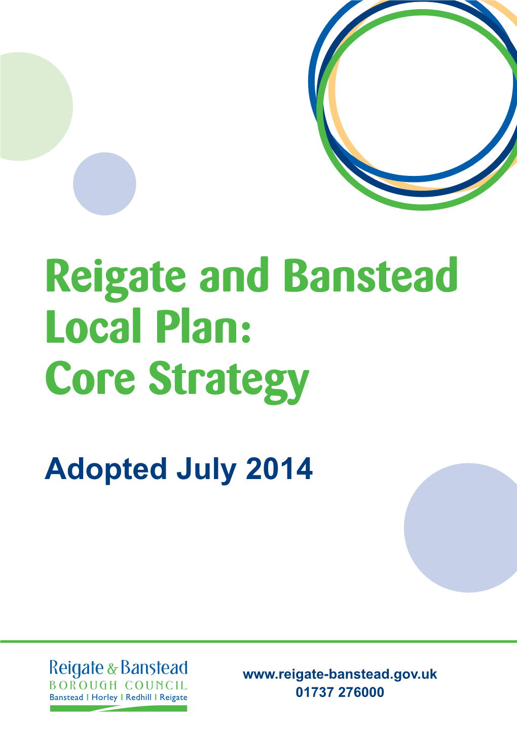 Reigate and Banstead Local Plan: Core Strategy